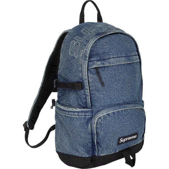 SOLD OUT authentic SUPREME FW25 ‘Washed Indigo’ DENIM BACKPACK OS - Picture 3 of 11